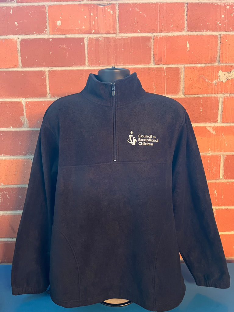 CEC Black Fleece Quarter Zip Pullover with CEC Logo